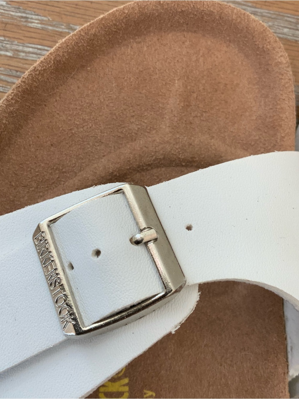 Birkenstock White flat Slip On Sandals EU39 US8 - Picture 3 of 7